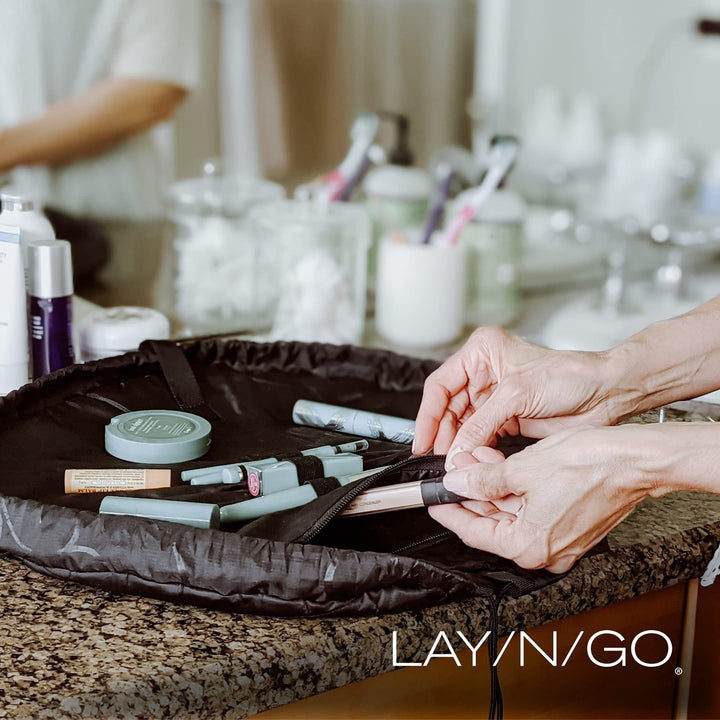 Pink Portable Drawstring Cosmetic Storage Bag for Travel and Daily Use(Cosmetics pictured are photo props and are not included)