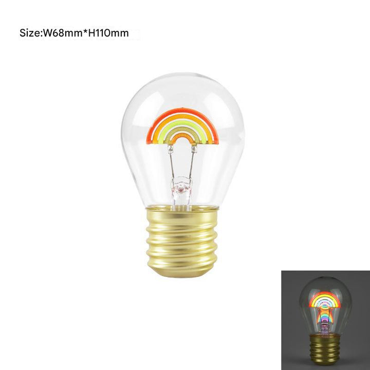 Rainbow Shape Portable USB Rechargeable LED Bulb - Night Light & Festive Decor