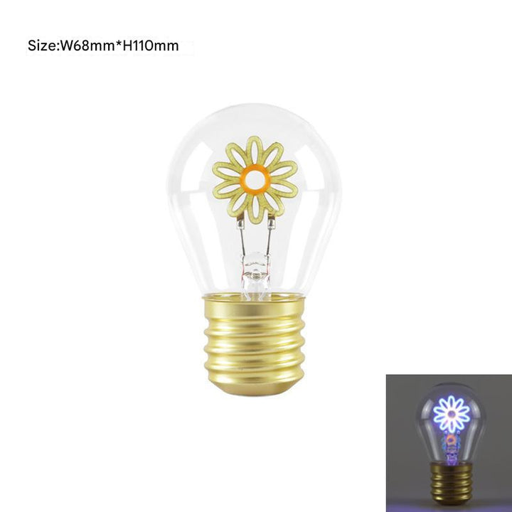 Daisy Shape Portable USB Rechargeable LED Bulb - Night Light & Festive Decor