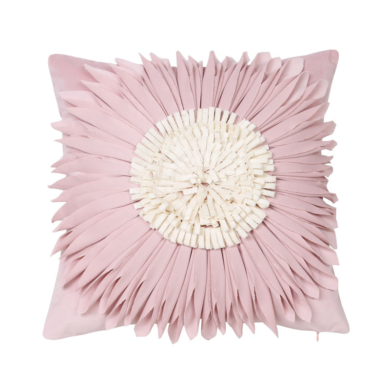 Style 1 Pink 3D Floral Cushion Covers - Modern Luxury Decorative Throw Pillow Covers for Living Room(Without Pillow Insert)