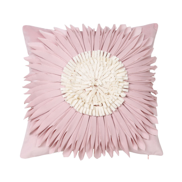 Style 1 Pink 3D Floral Cushion Covers - Modern Luxury Decorative Throw Pillow Covers for Living Room(Without Pillow Insert)