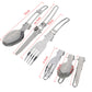 Green And Grey Compact Outdoor Camping Cookware Set with 410 Stainless Steel Utensils