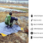 Grey And Green Portable Waterproof Camping Mat - Foldable Picnic and Beach Blanket