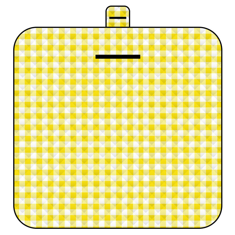 Thickened Waterproof Picnic Blanket - Portable Outdoor Beach Mat for Camping and Hiking 150*200cm(Yellow plaid)