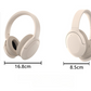 Khaki P3965 Foldable Bluetooth 5.3 ANC Wireless Over-Ear Headphones with Noise Cancellation