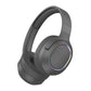 Gray P2963 Wireless Bluetooth Headphones with LED Light, Hi-Fi Sound, and Sport Design