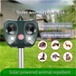 SJZ668A Solar-Powered Ultrasonic Animal Repellent with Motion Sensor & LED Flashing Lights