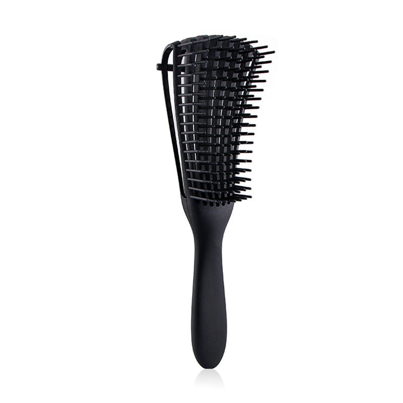 3PCS Black Octopus-Style Detangling Brush - 8 Flexible Arms for Effortless Hair Styling