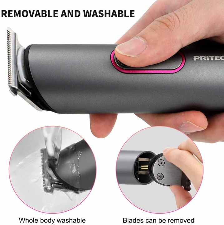 PRITECH PR-2888 Professional Hair Clipper Kit - USB Rechargeable, 600mAh Battery, IPX6 Waterproof Grooming Set