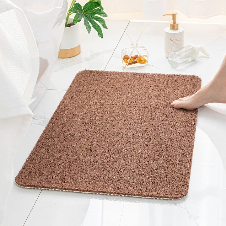 Brown Non-Slip Loofah-Style Bathroom Mat - Quick-Dry and Soft 40*80cm