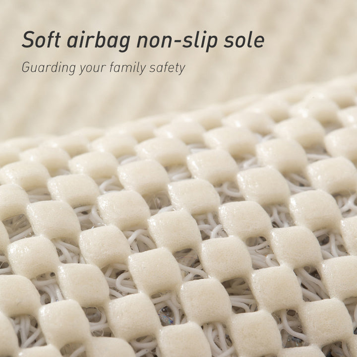 Beige Non-Slip Loofah-Style Bathroom Mat - Quick-Dry and Soft 40*80cm