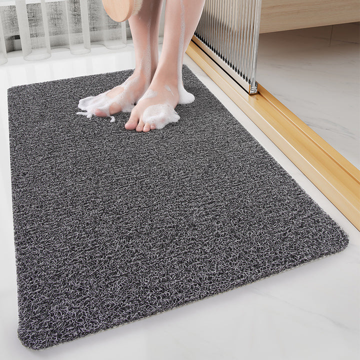 Black Non-Slip Loofah-Style Bathroom Mat - Quick-Dry and Soft 44*75cm