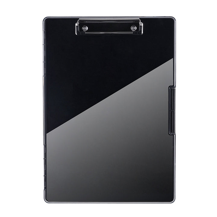 Black A4 Plastic Document Storage Clipboard - Portable and Durable