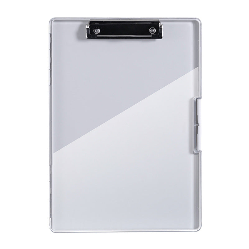 Light Gray A4 Plastic Document Storage Clipboard - Portable and Durable