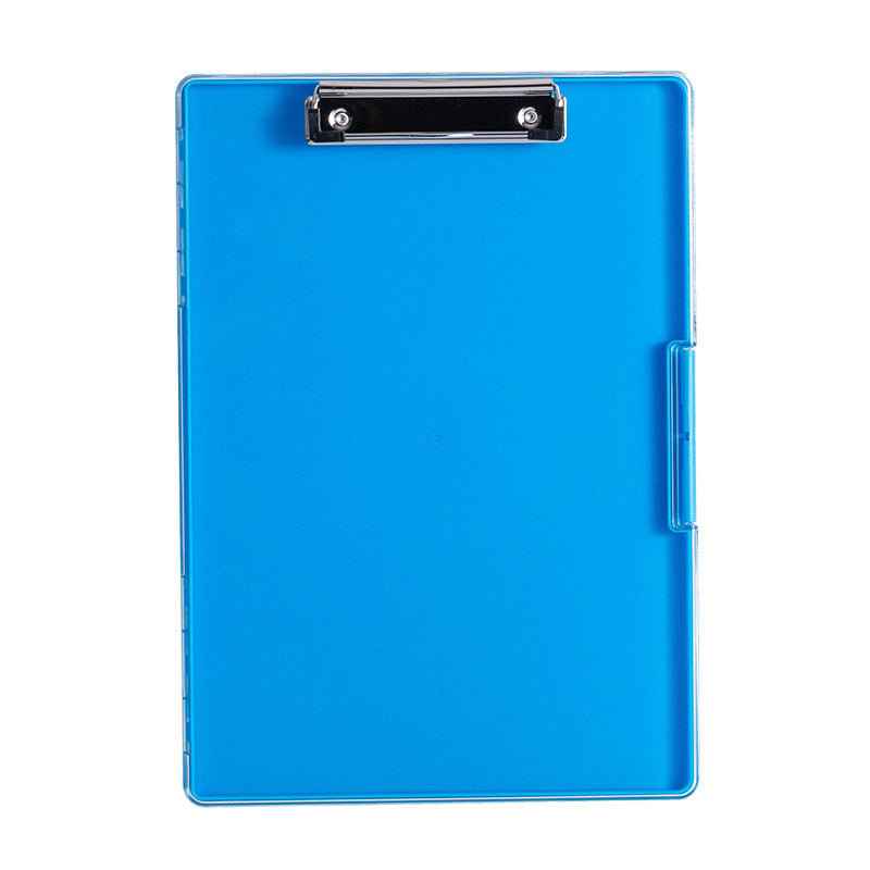 Blue A4 Plastic Document Storage Clipboard - Portable and Durable