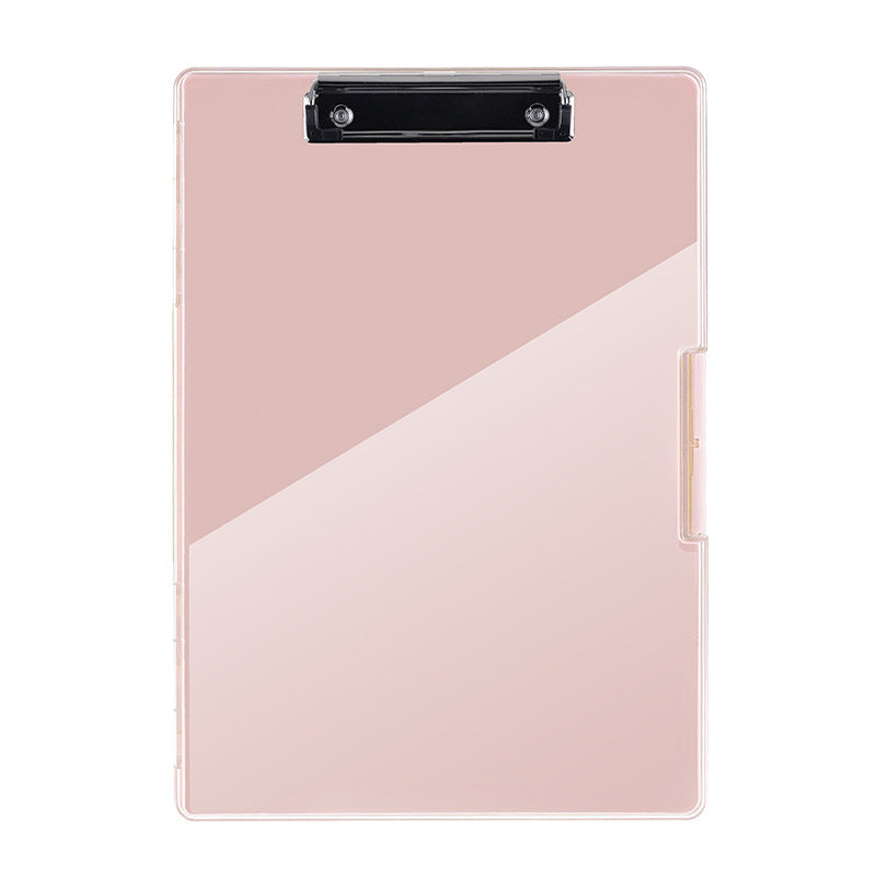 Pink A4 Plastic Document Storage Clipboard- Portable and Durable