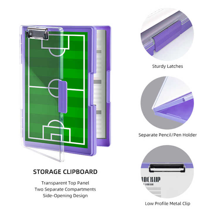 Yellow A4 Plastic Document Storage Clipboard - Portable and Durable