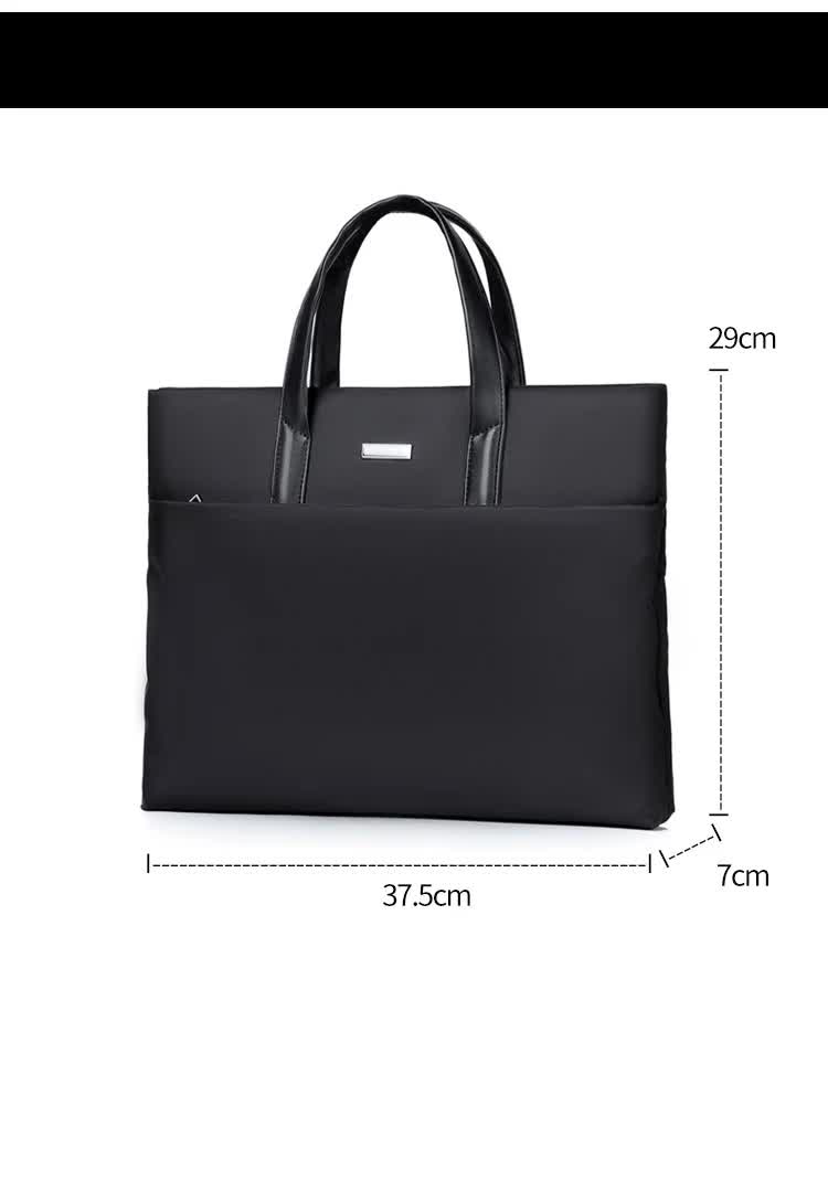 Gray Lightweight Business Tote Bag - Durable and Stylish for Work and Travel