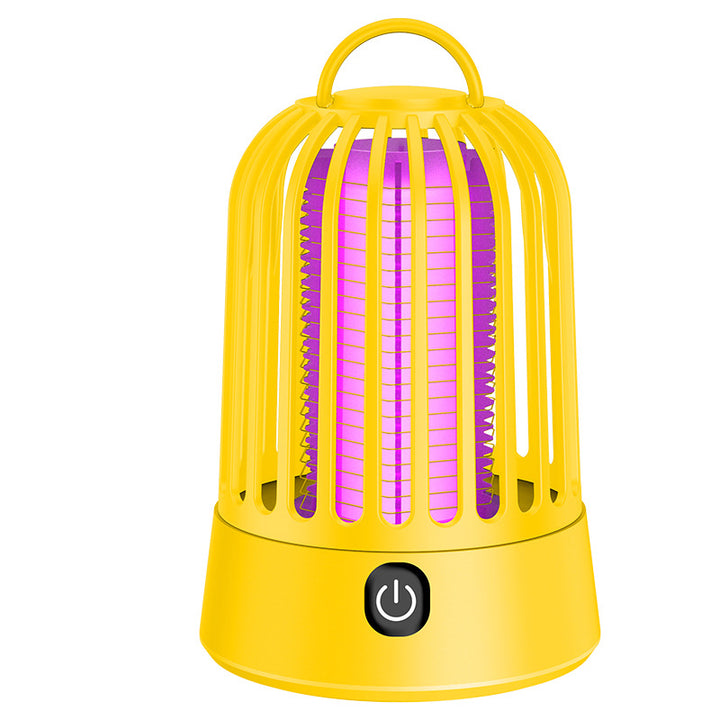 Yellow Electric Mosquito Killer Lamp with Dual Modes - 1200MA USB Rechargeable