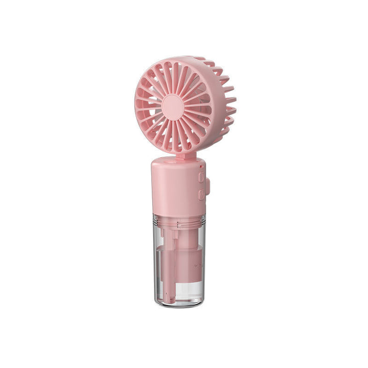 Portable 4-Speed Mini Spray Fan with Moisturizing Function - F2 Pink (2PCS)