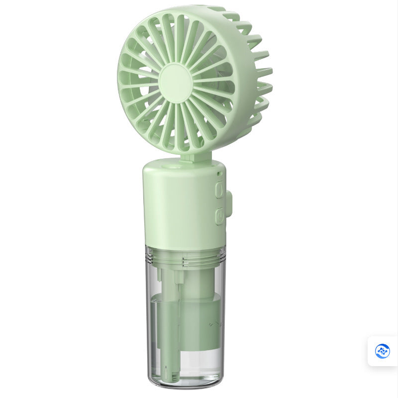 Portable 4-Speed Mini Spray Fan with Moisturizing Function - F2 Green (2PCS)