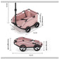 Pink Foldable Pet Travel Wagon for Small Dogs - Lightweight and Portable