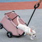 Black Foldable Pet Travel Wagon for Small Dogs - Lightweight and Portable