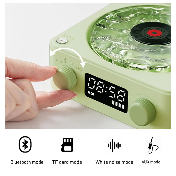 White, KW03 Bluetooth Sleep Sound Machine - Retro Design with 1500mAh Battery