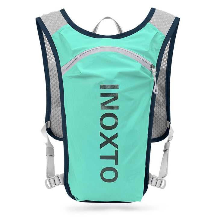 Lightweight Hydration Running Vest with 5L Capacity and Reflective Strips, Light Green