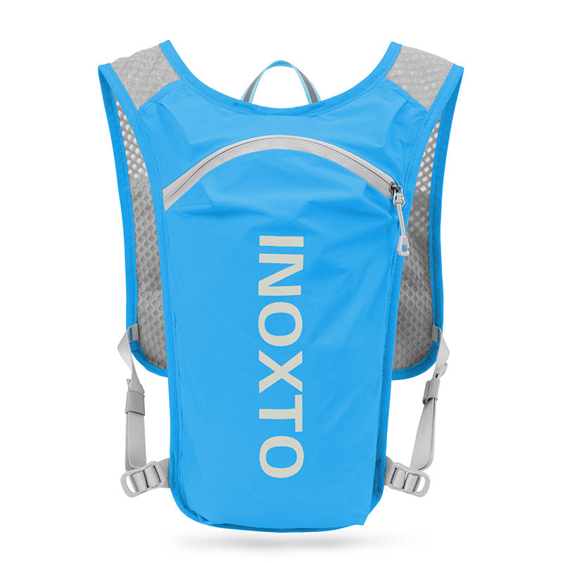 Lightweight Hydration Running Vest with 5L Capacity and Reflective Strips, Blue