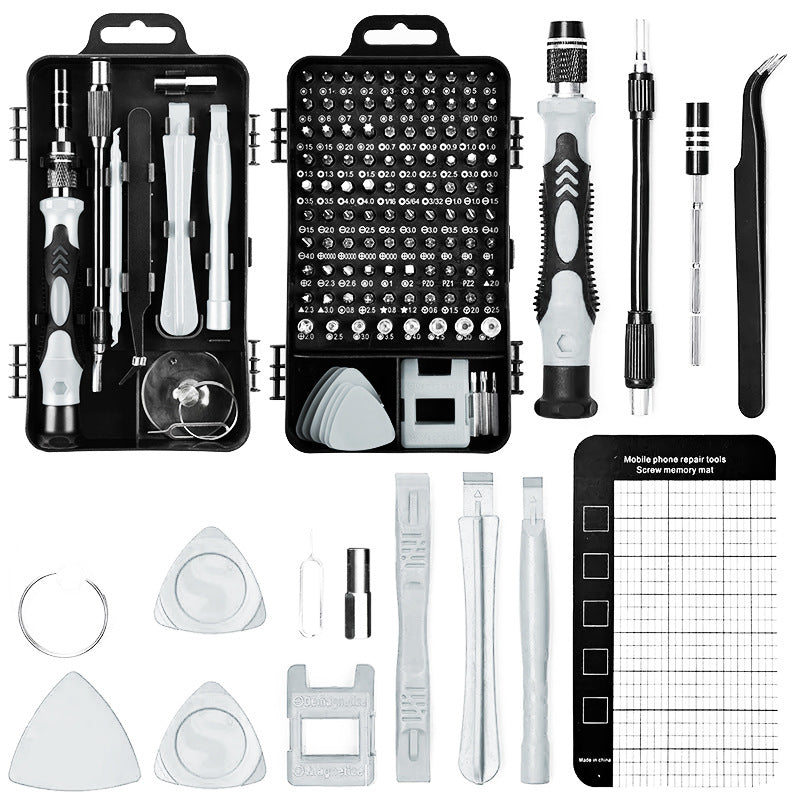 Gray 122-in-1  Precision Screwdriver Tool Kit for Electronics and DIY Repair