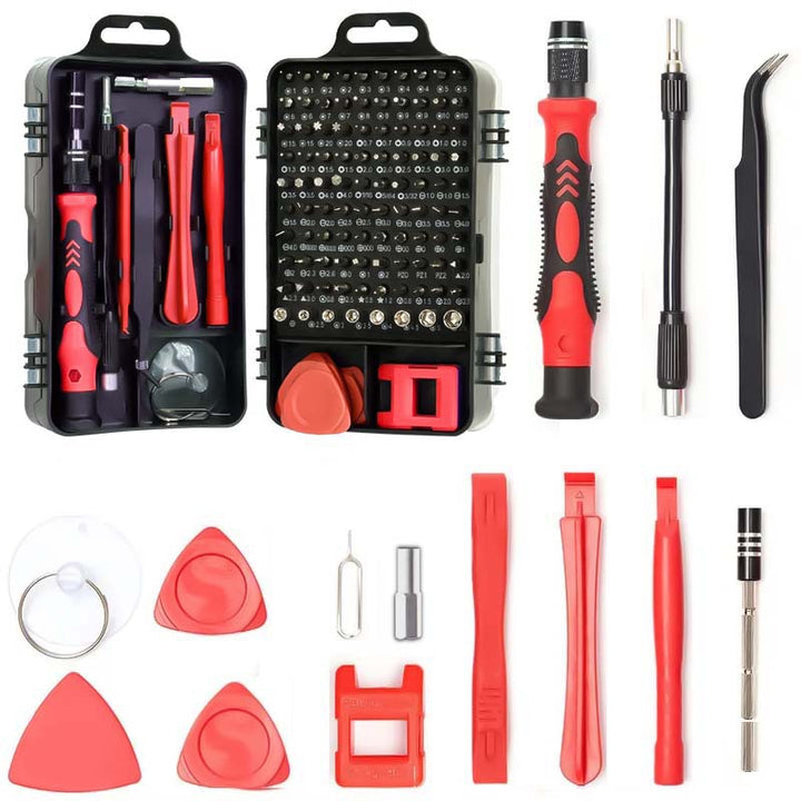 Red 115-in-1  Precision Screwdriver Tool Kit for Electronics and DIY Repair