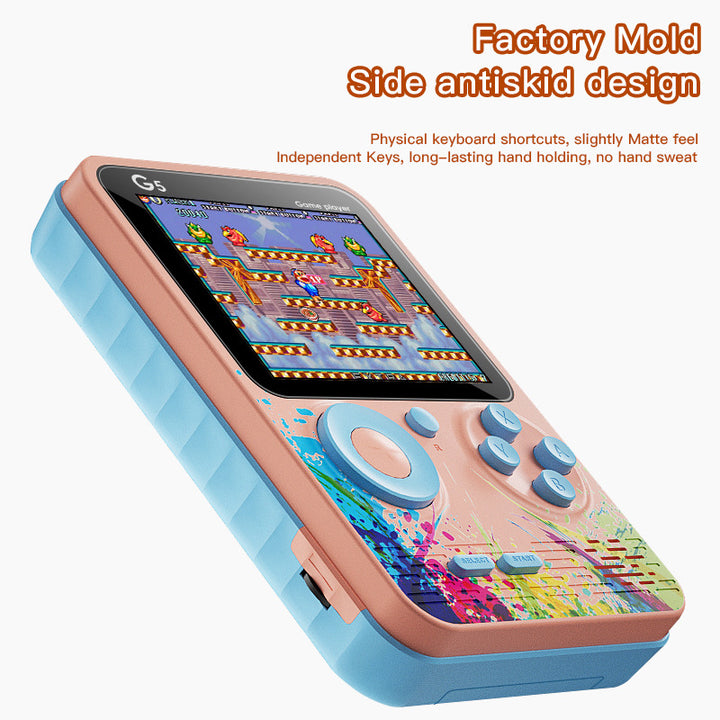 G5 Retro Handheld Game Console with 500 Classic Games - Pink