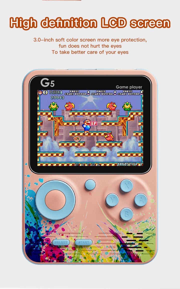 G5 Retro Handheld Game Console with 500 Classic Games -Sky Blue