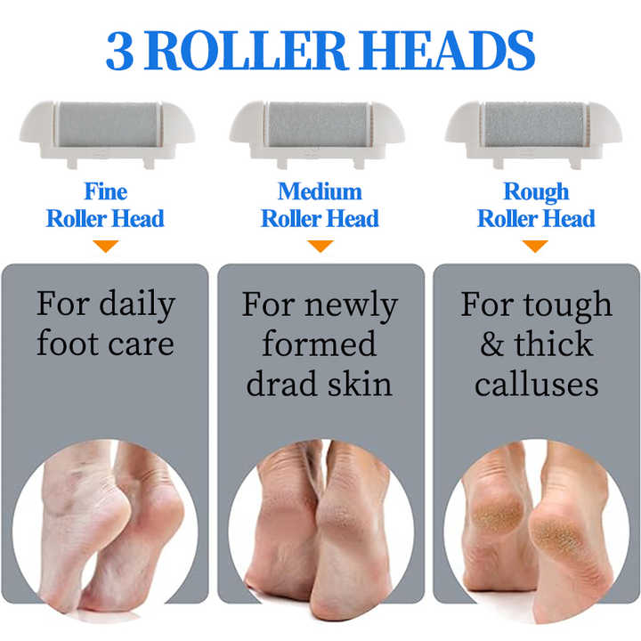 Rechargeable Electric Callus Remover with Adjustable Speeds and LED Display Dark Blue