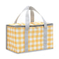 2PCS Yellow Insulated Picnic Lunch Bag with Checkered Design, Thermal Storage for Hot and Cold Items