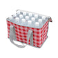 2PCS Yellow Insulated Picnic Lunch Bag with Checkered Design, Thermal Storage for Hot and Cold Items