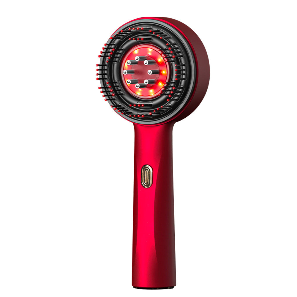 WN-02 Red Multi-Function Red Light Massage Comb with 3 Modes and Rechargeable Battery