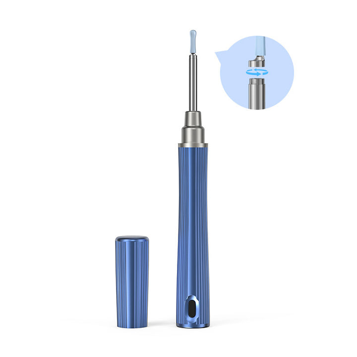 Blue Smart Visual Ear Cleaning Stick with 1080P Camera and Rechargeable Battery