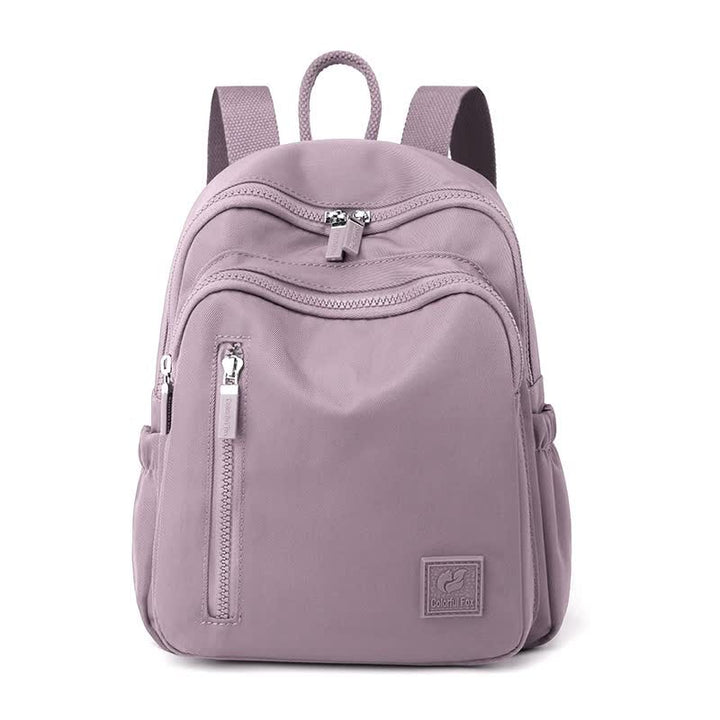 Purple Mini Nylon Multi-Compartment Backpack - Lightweight and Stylish Everyday Bag