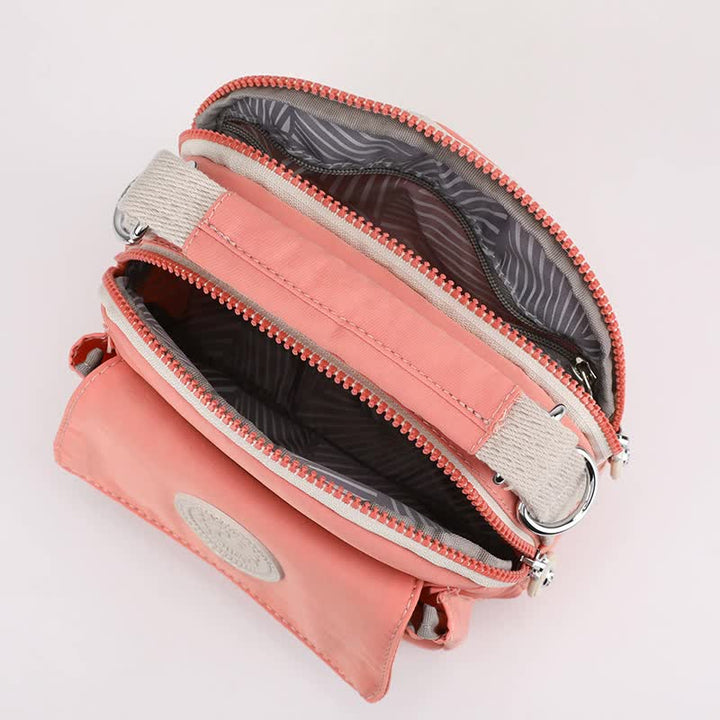 Pink Compact Nylon Crossbody Bag - Stylish and Versatile Shoulder Purse