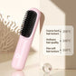 Black Rechargeable Wireless Hair Straightening Brush - Sleek and Portable Styling Tool