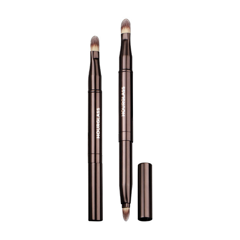 2PCS HG Short Retractable Brush - 116mm  Professional Makeup Brush  - High-Quality Synthetic and Animal Hair Brushes