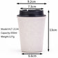 Black 350ml Wheat Straw Double-Layer Coffee Cup - Eco-Friendly and Lightweight