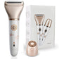 Elegant Rechargeable Electric Lady Shaver with Replaceable Head - Portable Grooming Solution