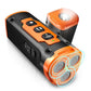 Orange Multifunctional Ultrasonic Dog Repeller & Flashlight - Long-Range SOS Emergency Light