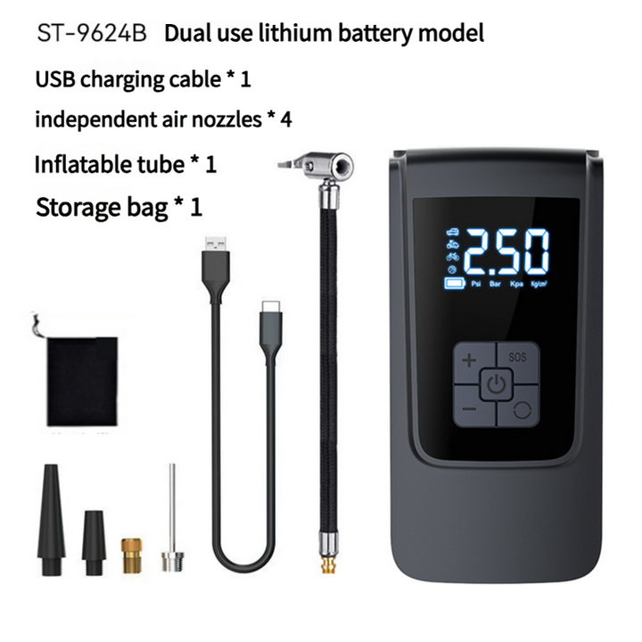 ST-9624B Advanced Portable Wireless Digital Tire Inflator with USB  Charging, 150 PSI Max Pressure