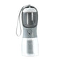 Gray 3-in-1 Portable Pet Water Bottle with Food Storage and Waste Bag Dispenser - 300mL Capacity