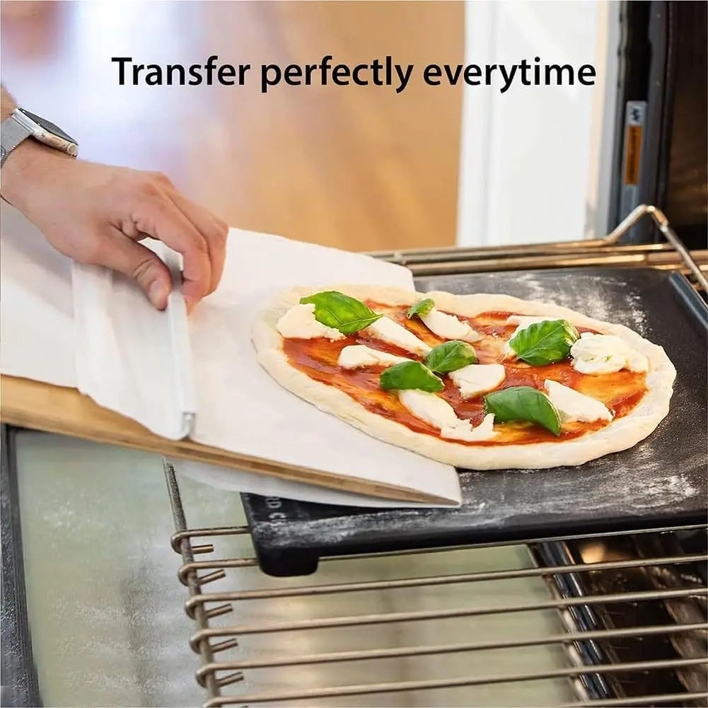 Non-Stick Flexible Pizza Peel with Handle - Perfect for Baking and Serving, 8 inches 42cm*25.5cm