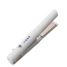 White Portable Wireless Hair Straightener with Adjustable Temperature - USB Type-C Charging, Lightweight Design